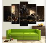Egypt Anubis Pharaoh Mama 5 Pieces Panel Canvas Wall Art Print Photo Decoration