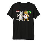 Egypt Brazil Flag Egyptian Roots Brazilian Heritage Premium T-Shirt