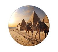 Egypt Camels Custom Pins 5 PCS, Personalized Photo Buttons, Metal Pinback Button Badges for Backpacks, Hats, Funny Backpack Pins Aesthetic Lapel Badge Pins Gifts for Men Women, One Size, Metal, no