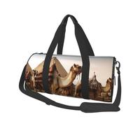 Egypt Camels Printed Canvas Travel Duffel Bag - Gym Sports Bag with Large Capacity for Weekend Business Travel