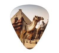 Egypt Camels Printed Guitar Picks 12-Piece Set - Comfortable, Versatile Plectrum for All Guitar Styles & Players