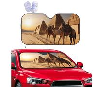Egypt Camels Windshield Sun Shade Keep Cooler Car Windscreen Sunshade Portable Car Window Covers Universal For Va-Ns Vans Truck M