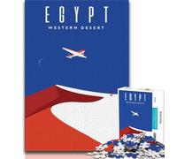 Egypt Desert Jigsaw Puzzles for Adults Teenagers Jigsaws Puzzle,Help The Brain Exercise Addictive Toys to Cultivate Patience Great Gift 50x75cm