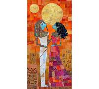 Egypt Diamond Art Kits Adults,5D Diamond Painting Pharaoh 2025 Design New,Round Full Drill Crystal Art,DIY Cross Stitch Crafts Embroidery Pictures for Christmas Decorations Wall Decor,32x63 in D-531