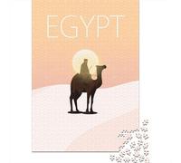 Egypt Egyptian Egyptgag Travel Puzzle 1000 Pieces, Vintage Architecture Destination, Interlocking Paper Pieces for Puzzle Lovers, Decorative Artwork, 70x50cm/1000pcs