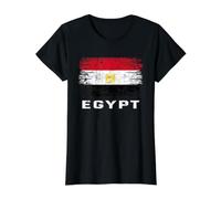 Egypt Egyptian Flag Value Graphic T-Shirt, Women, Black, M