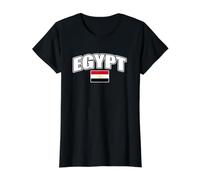 Egypt Egyptian Flag Value Graphic T-Shirt, Women, Black, M