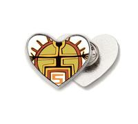 Egypt Figure Sun Totem Heart Metal Pin Brooch Clip Love