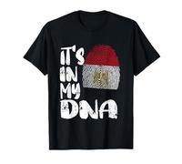 Egypt Flag It's in My Dna Egyptian Fingerprint Flag T-Shirt