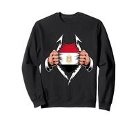 Egypt Flag Ripped Graphic Egyptian Pride Roots Sweatshirt