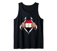 Egypt Flag Ripped Graphic Egyptian Pride Roots Tank Top