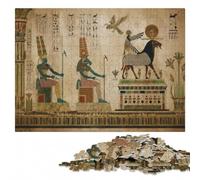 Egypt God Adult Wooden Jigsaw Puzzle 500 Pieces | For gifting: Puzzle for Adults - clear image areas for detailed puzzle work at home.