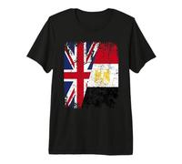 Egypt Half Britain UK Friendship Flag Egyptian Premium T-Shirt