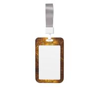 Egypt Hieroglyphics Card Badge Holder - Durable Abs Material, Double-Sided Full Print, Lanyard Included, Ideal for Work & Events