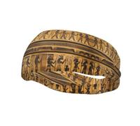 Egypt Hieroglyphics Headband Hair Sweat Headband Head Wrap Hair Non-Slip Stretchable Washable Makeup Headband