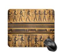 Egypt Hieroglyphics Mouse Pad Square Laptop Mouse Mat Cute Computer Mousepad Keyboard Pad Non-Slip Desk Pads for Gaming Office Work Home 20 * 25cm