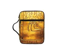 Egypt Hieroglyphics Print Bible Cover Lightweight Tablet Sleeve Durable Makeup Bag Pencil Case for Church School Travel