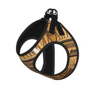 Egypt Hieroglyphics Print Dog Harness and Leash Set,Breathable Adjustable Escape Proof Vest for Dogs, Cats