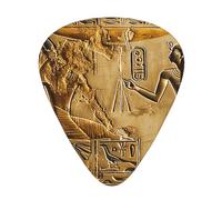 Egypt Hieroglyphics Printed Guitar Picks 12-Piece Set - Comfortable, Versatile Plectrum for All Guitar Styles & Players