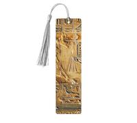 Egypt Hieroglyphics Printed Metal Bookmarks M - Gray Lightweight Aluminium Book Marker for Books, Journals & Gifts, Ideal Book Lovers, Holiday Decor & Crafts