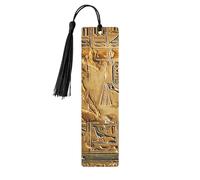 Egypt Hieroglyphics Printed Metal Bookmarks S - Black Lightweight Aluminium Book Marker for Books, Journals & Gifts, Ideal Book Lovers, Holiday Decor & Crafts