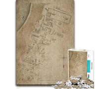 Egypt Map of The Ruins Jigsaw Puzzle 1000pcs (38x26cm) Challenging Puzzle | Choose a winter gift for adults for holiday gatherings for cosy indoor evenings.