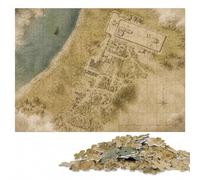 Egypt Map of The Ruins Wooden Jigsaw Puzzle 500 Pieces, Family Activity | Piece-by-piece progress - steady puzzle progress at home.