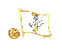 egypt monkey hat Golden Metal Flag Lapel Pin Badge