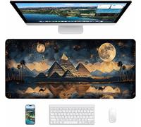 Egypt Mouse Mat 1200x600x3mm, Pyramid Gaming Mouse Pad, Desk Mat with Waterproof Non-Slip Rubber Base, Mousepad for Stable Grip on Smooth Surfaces, Desk Accessories and Office Accessories W-8074