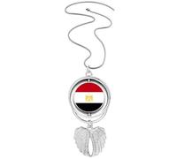 egypt national flag afcountry Pendant Angel Wings Rotating Necklace Jewelry