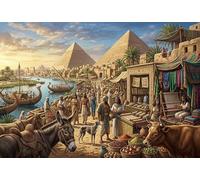 Egypt Nile River Pyramids 1000 Piece Wooden Jigsaw Puzzle,Gift Idea,Adults & Kids 14+,Whimsical Challenge,Wood,Educational Toy,Home Wall Decor,Stress Relief (75x50cm)