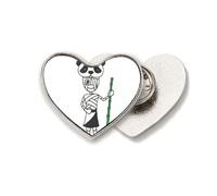 egypt panda hat Heart Metal Pin Brooch Clip Love