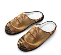 Egypt Pharaoh Egyptian Men's Warm Slippers Non-Slip Sole Winter Rubber Cotton Shoes for Bedroom