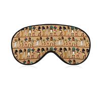 Egypt Pharaoh Pattern Sleeping Eye Mask Eye Shade with Adjustable Strap Blindfold for Airplane Travel