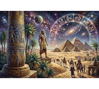 Egypt Pharaoh Tutankhamun 1000 Piece Jigsaw Puzzle,Adults & Kids 14+,Stress Relief,Whimsical Challenge,Home Wall Decor,Gift Idea,Premium Cardboard,Educational Toy 52x38cm