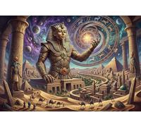 Egypt Pharaoh Tutankhamun 1000 Piece Jigsaw Puzzle,Educational Toy,Premium Cardboard,Adults & Kids 14+,Impossible Challenge,Home Wall Decor,Gift Idea,Stress Relief 70x50cm