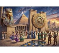 Egypt Pharaoh Tutankhamun 1000 Piece Wooden Jigsaw Puzzle,Whimsical Challenge,Adults & Kids 14+,Home Wall Decor,Educational Toy,Wood,Gift Idea,Stress Relief (75x50cm)