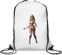 Egypt Pharoah Mummy Pin Up Girl Gym Sack Casual Drawstring Bag White