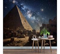 Egypt Pyramids Wall Mural 3D Effect Retro Architecture Non-Woven Self-Adhesive Wallpaper Living Room Bedroom Home Decor TV Background Large Art Wall Painting 300x230 cm