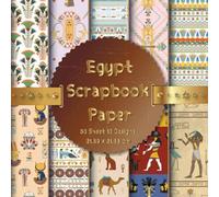Egypt Scrapbook Paper 50 Sheet 10 Designs: Premium color interior with white paper, Crisp, vibrant colors, Paper weight: 60 pound, 90 grams per square meter, Double-sided paper, 21.59 x 21.59 cm.