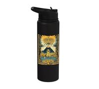 Egypt Sphinx and Pyramids Illustration Pharaoh Egyptian Stainless Steel Insulated Water Bottle