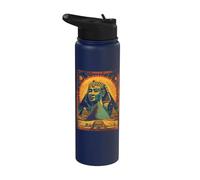 Egypt Sphinx and Pyramids Illustration Pharaoh Egyptian Stainless Steel Insulated Water Bottle