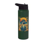 Egypt Sphinx and Pyramids Illustration Pharaoh Egyptian Stainless Steel Insulated Water Bottle