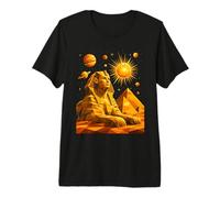 Egypt Sphinx Pyramid Ancient Egyptian Cosmic Space Premium T-Shirt
