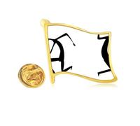 Egypt Totem Fresco Funny Golden Metal Flag Lapel Pin Badge