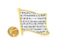 Egypt Totem Hieroglyphs Fresco Repeat Golden Metal Flag Lapel Pin Badge