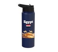 Egypt Trip Souvenir Camel and Desert Lover Egyptian Flag Stainless Steel Insulated Water Bottle