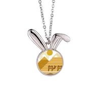 Egypt Yellow Green Sphinx Pyrads Camel Rabbit Necklace Pendant Bunny Animal Jewelry Gift