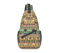Egyptian-16 Egyptian Sling Backpack Chest Bag Crossbody Shoulder Bag Gym Cycling Travel Hiking Daypack for Men Women