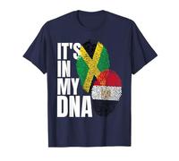 Egyptian And Jamaican Mix DNA Heritage Flag T-Shirt